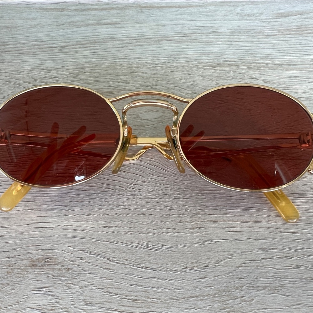 SOLD - Jean Paul Gaultier Vintage Sunglasses | Gold Frame | Smokey Lenses